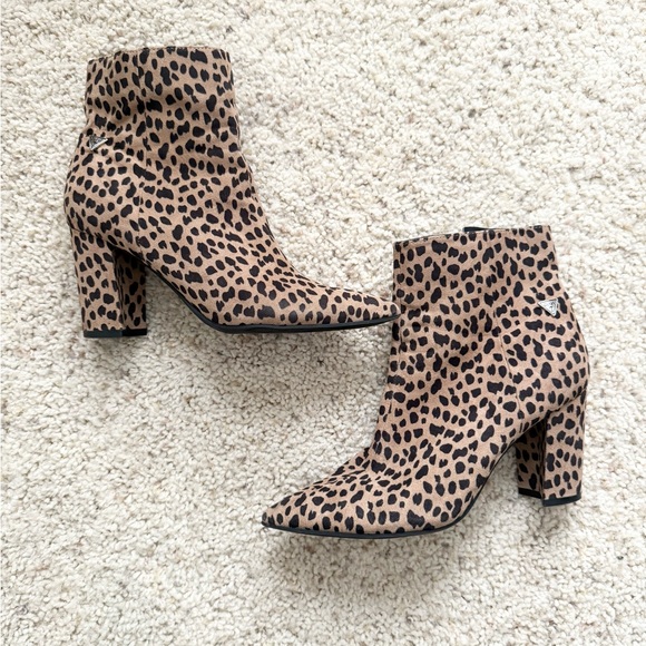 Guess Animal Print Ankle Boots - Picture 1 of 4